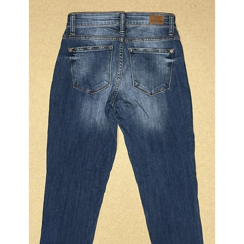 Judy Blue Women 1/25 Boyfriend Jeans Blue Relaxed Distressed Stretch Zipper - Picture 13 of 13
